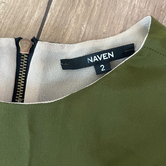 NAVEN Army Green Mini Dress - Picture 2 of 2